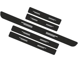 Dorpelbeschermers Auto - Pedaalstickers - Auto Beschermen - Koolstofvezel Materiaal - Set van 4 - Zwart