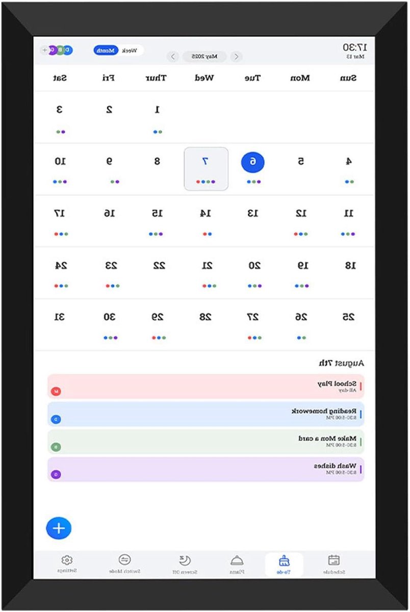 Digitale Kalender - Gezinsplanner - Dagelijkse Planning - WiFi Synchronisatie - 101 Inch - Zwart