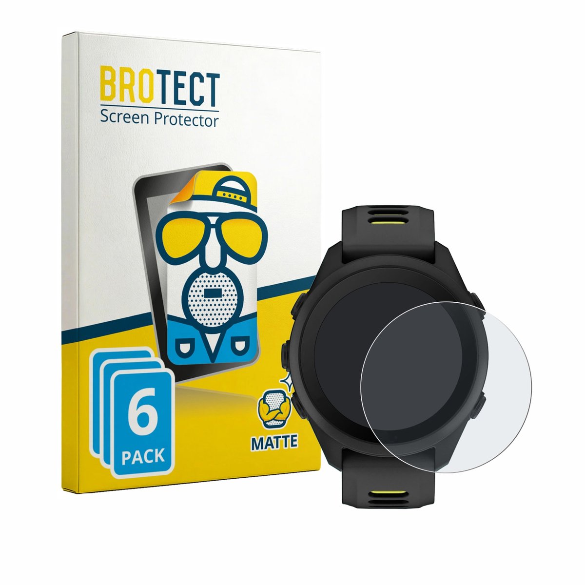 BROTECT - Screenprotector voor Garmin Forerunner 170 - Folie Beschermfolie matte 6 Stuks