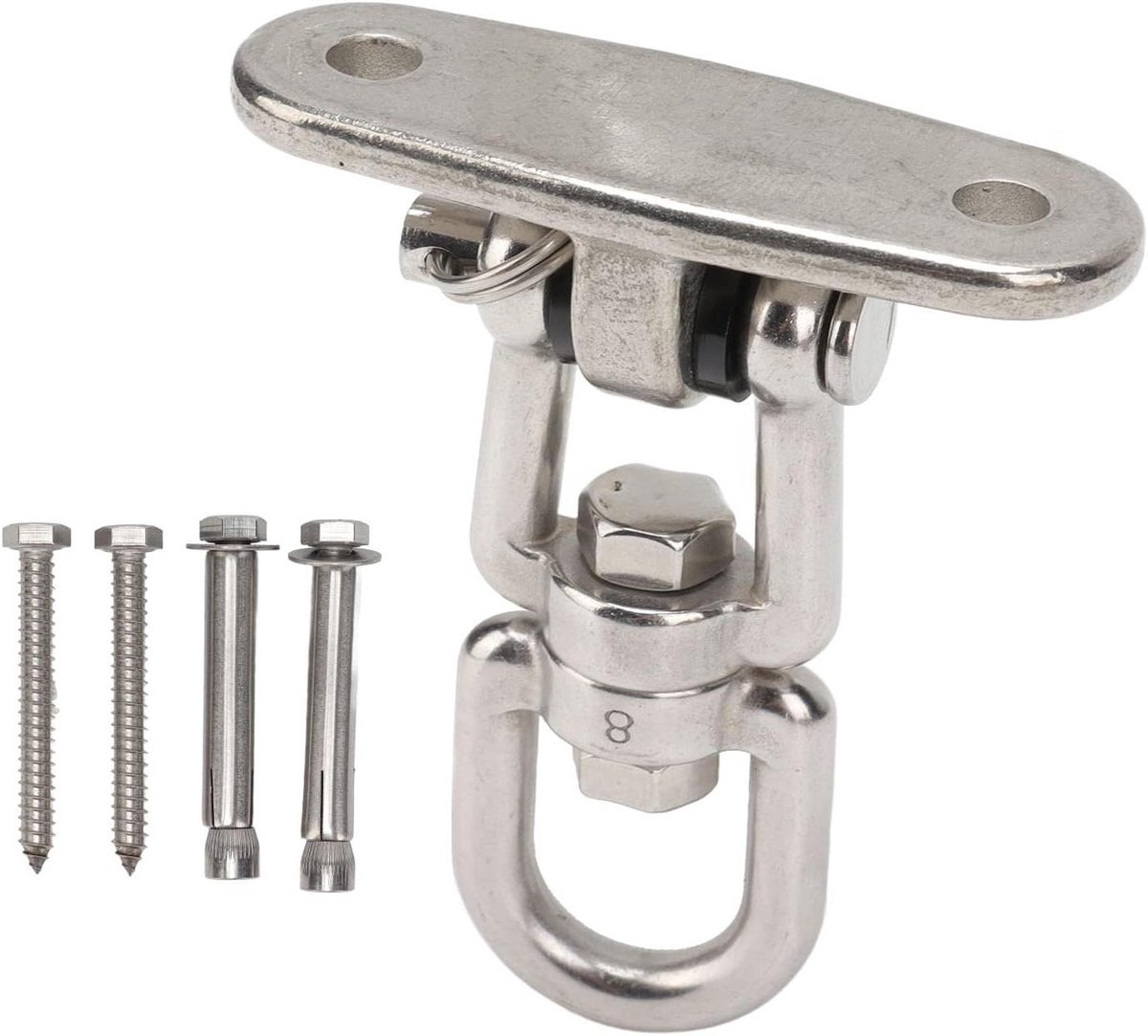Hangmat Ophangset - Schommel Hanger - Buiten Ontspannen - 360 Graden Rotatie - 417 gram - Zilver