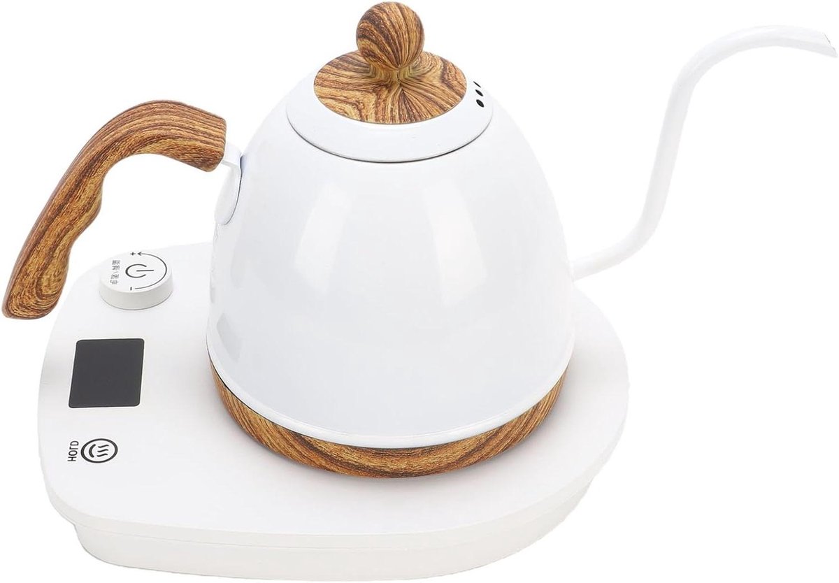 Elektrische Waterkoker - Zwanenhals Ketel - Thee en Koffie - Variabele Temperatuur - 600 Ml - Zwart