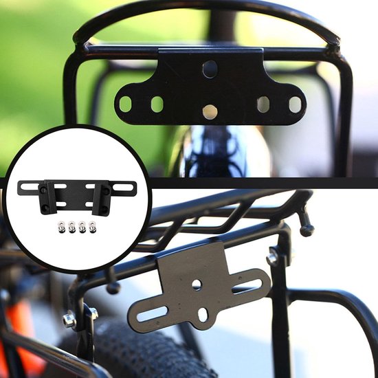 Fiets Achterlicht Beugel - Montagehouder Fietslamp - Veilige Verlichting - Verstelbare Breedte - Aluminiumlegering - Zwart — afbeelding 3