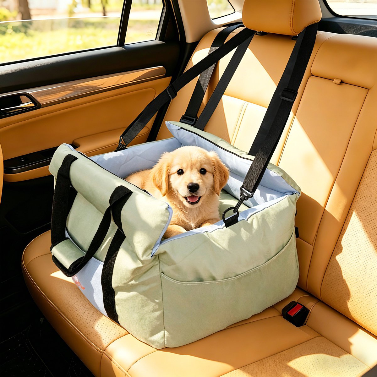 BingoPaw 4-in-1 Hondenautostoel & Reistas - Comfortabele Hondenmand voor Auto (Voor- & Achterbank) - Hondenreistas tot 10 kg - Uitwasbare Hoes & Antislip - Blauw