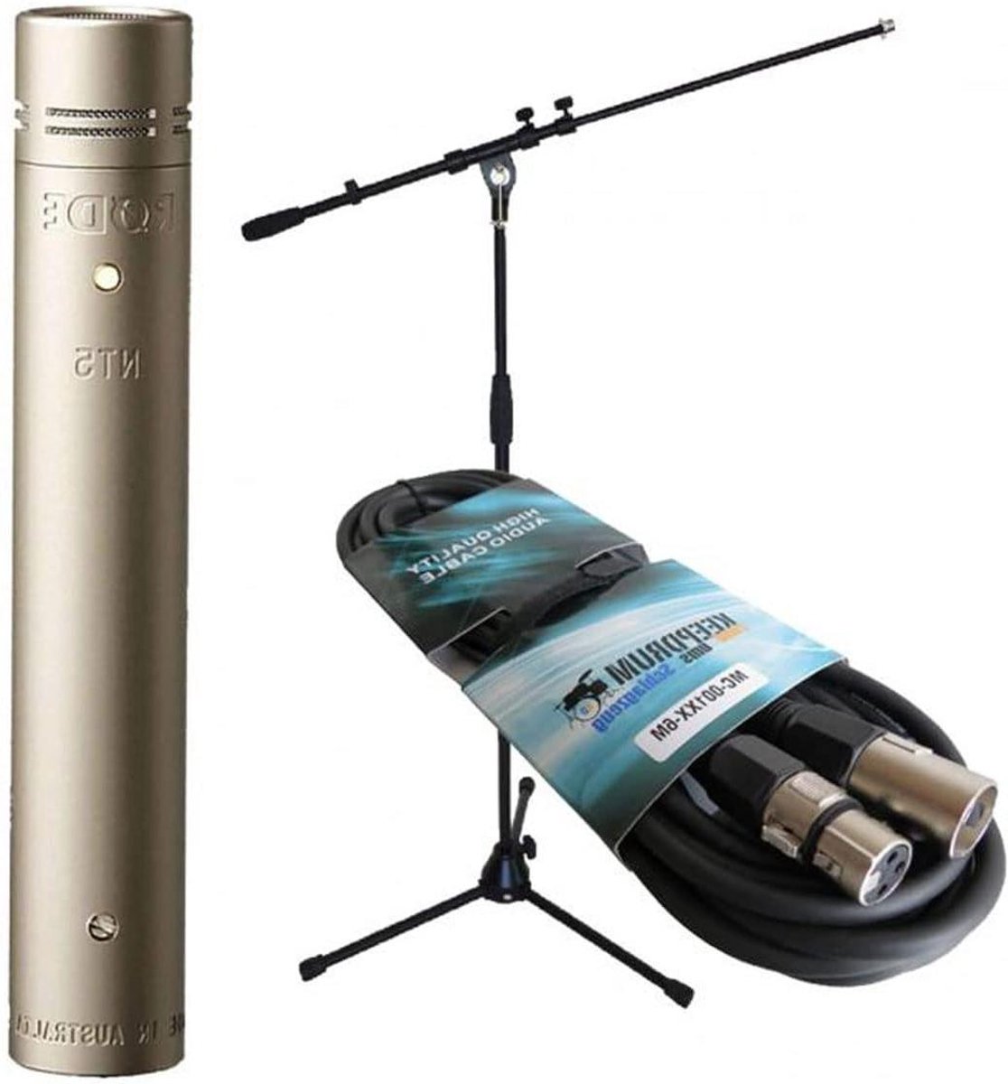 Condensatormicrofoon Set - Opname Microfoon - Muziek Opnemen - Nierkarakteristiek - 20 Hz - 20 kHz - Zwart