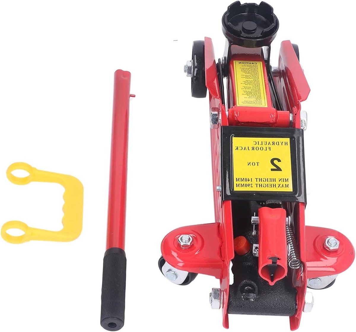 Hydraulische Vloerkrik - Autokrik Garagekrik - Voertuigen Hefen - Robuuste Stalen Constructie - 140-290 mm - Zwart