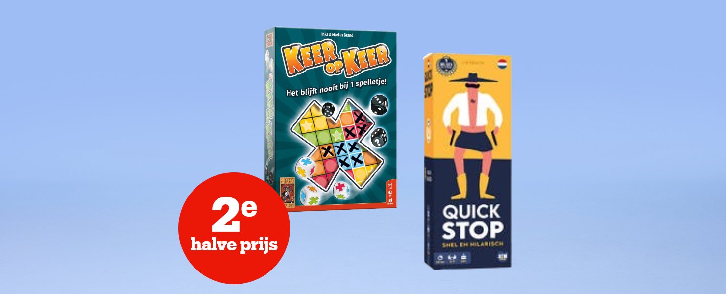 2e halve prijs op