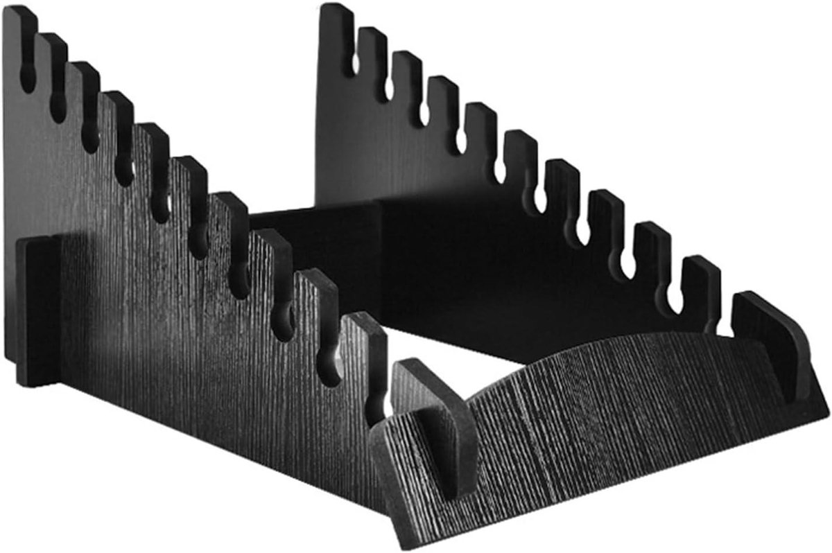 Tegelstandaard - Monsterdisplay Hout - Monsters Presenteren - Robuuste Constructie - 70 x 352 x 265 cm - Zwart