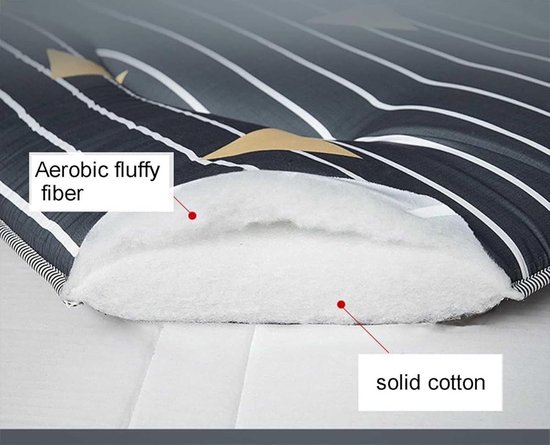 Japanse Tatami Mat - Vloermatras Futon - Comfortabel Slapen - Draagbaar Oprolbaar - 100x200cm - F — afbeelding 4