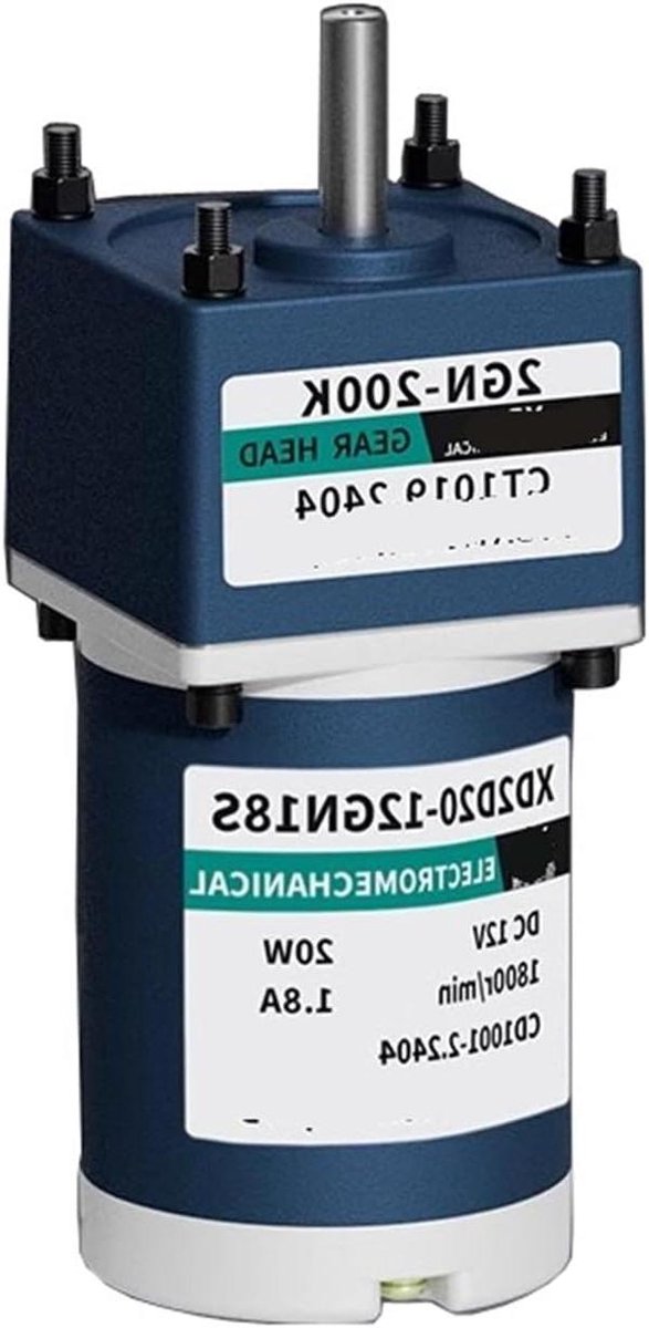 Elektrische Motor - DC Motor - Projecten Bouwen - Omkeerbaar - 20 W - Zilver