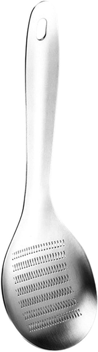 Maallepel - Gember rasp - Kruiden bereiden - Roestvrij staal - 22 cm - Zilver
