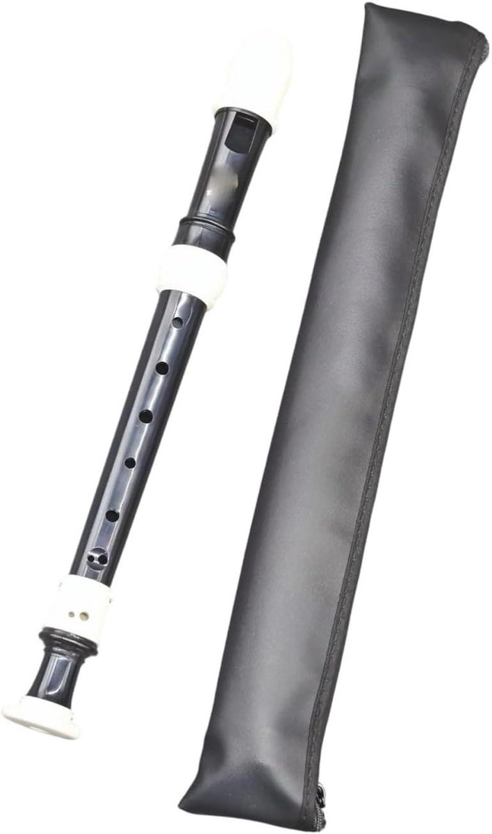 Altblokfluit C - Recorder Barokstijl - Muziek Maken - Engelse Vingerzetting - 325 mm - Zwart