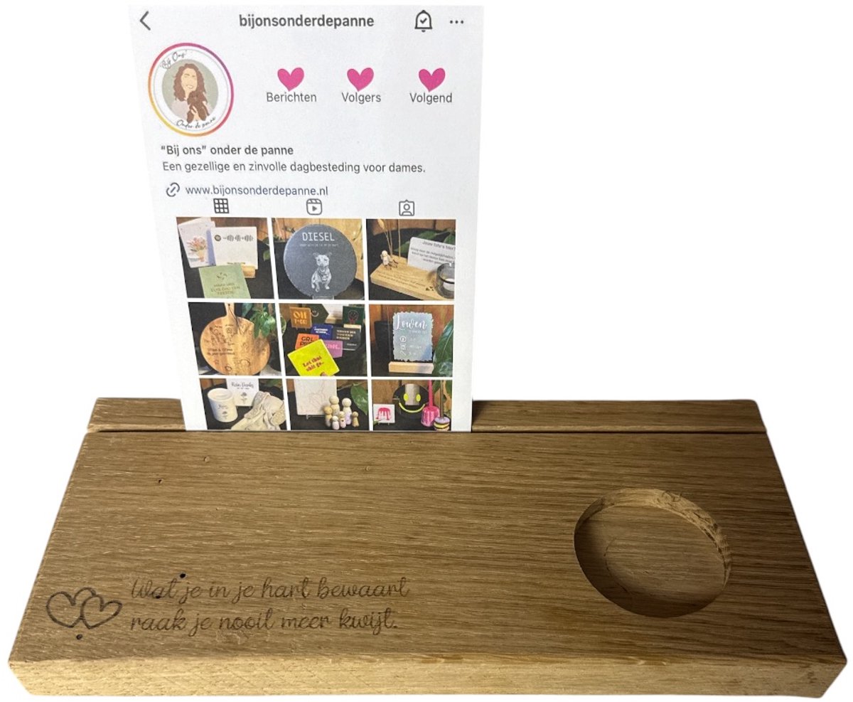 Persoonlijk eikenhouten herinneringsplank | Gedenkplankje | Blanco zonder gravering | overlijden | in memoriam | waxinelichtje houder