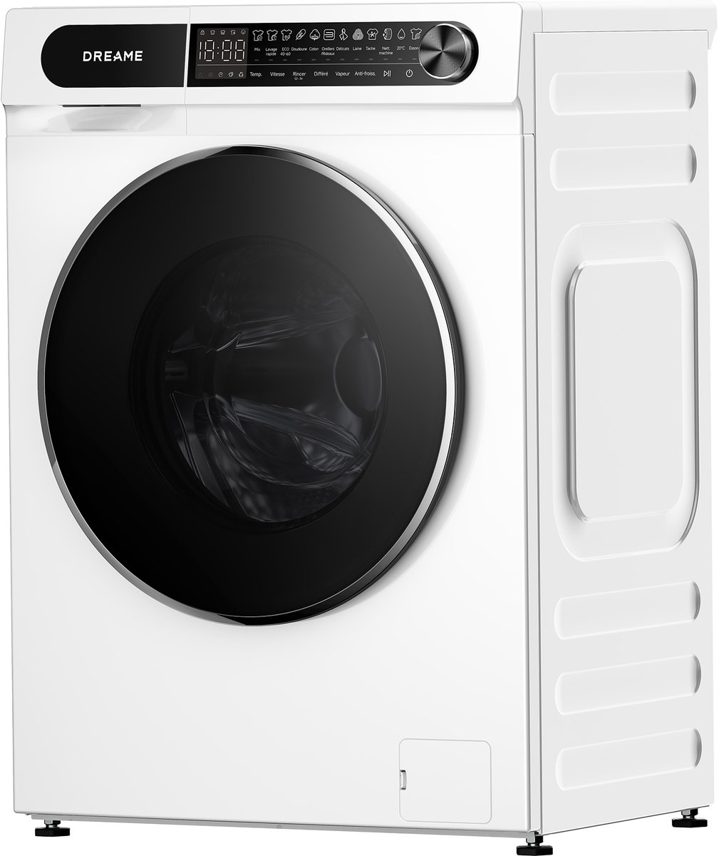 Dreame Wasmachine S 8 kg – 450mm Diepte | Ultraslanke | Grote 530mm Trommel | BLDC-motor | Stoomsterilisatie | Kreukvrij Drogen | Energielabel A