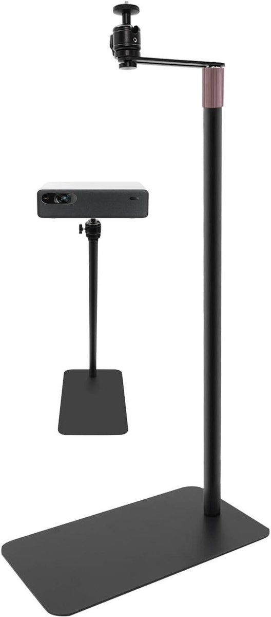 Projectorstandaard - Beamerhouder - Filmavond Thuis - 360° Draaibare Kogelkop - 60-120 cm - Zwart