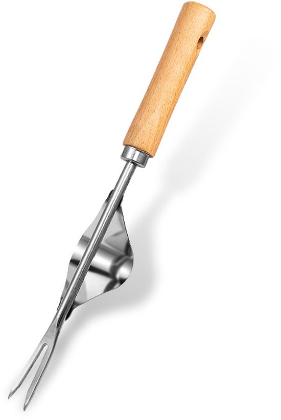 Wiedmes - Onkruidsteker - Wortelsteker - Onkruid Verwijderaar - RVS Tuingereedschap - Gras Verwijderaar - 2 Stuks - 31 × 1,5 cm - Zilver — afbeelding 2