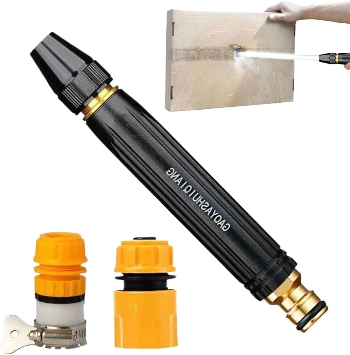 Hogedruk Tuinslang Sproeier - Waterslang Handdouche - Auto en Tuin Reinigen - 3 Sproeistanden