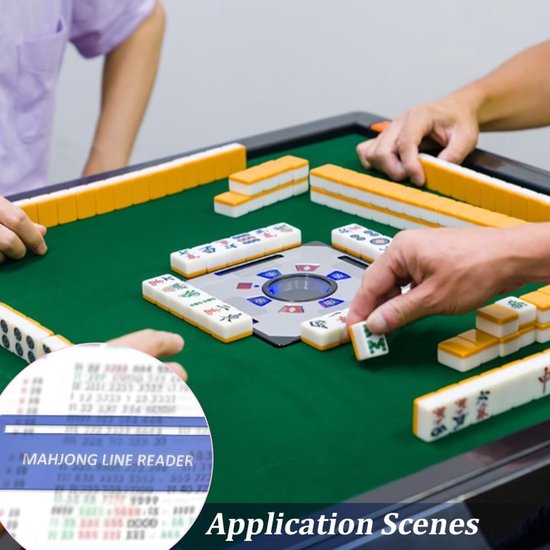 Mahjong Lijn Markering - Strategie Tool - Tegels Uitlijnen - Praktische Rechthoek - 12 Stuks - Leisteenblauw — afbeelding 4