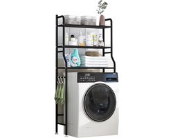 Laundry Room Organization,laundry Room Storage Rack,space Saving Bathroom Storage,metal Storage Shelves,over Washing Machine Storage,3tier Shelf,Suitable For Kitchen, Balcony, Laundry Room(Black)