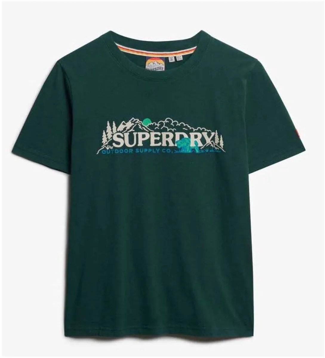 Superdry Outdoor Supply Co Relaxed T-shirt Dames T-shirts Groen