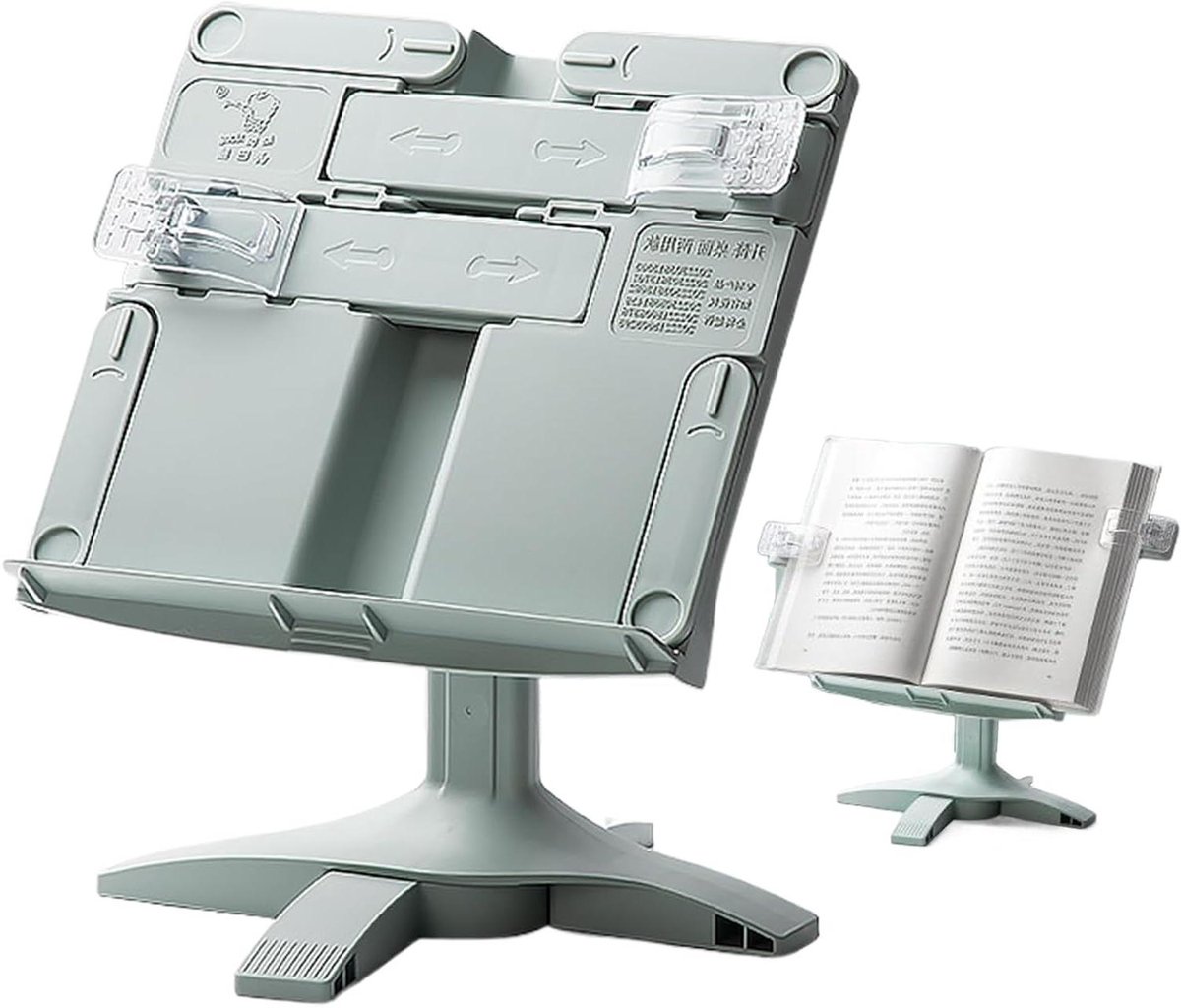 Boekenstandaard - Leeshouder - Comfortabel Lezen - In hoogte verstelbaar - 223 cm breed - Groen