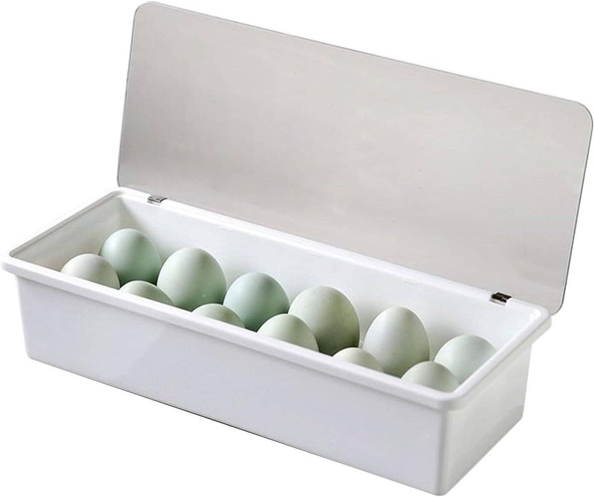 Eierdoos Koelkast - Eieropberger Lade - Keuken Organiseren - Stapelbaar Ontwerp - 12 Vakken 16cm - Transparant