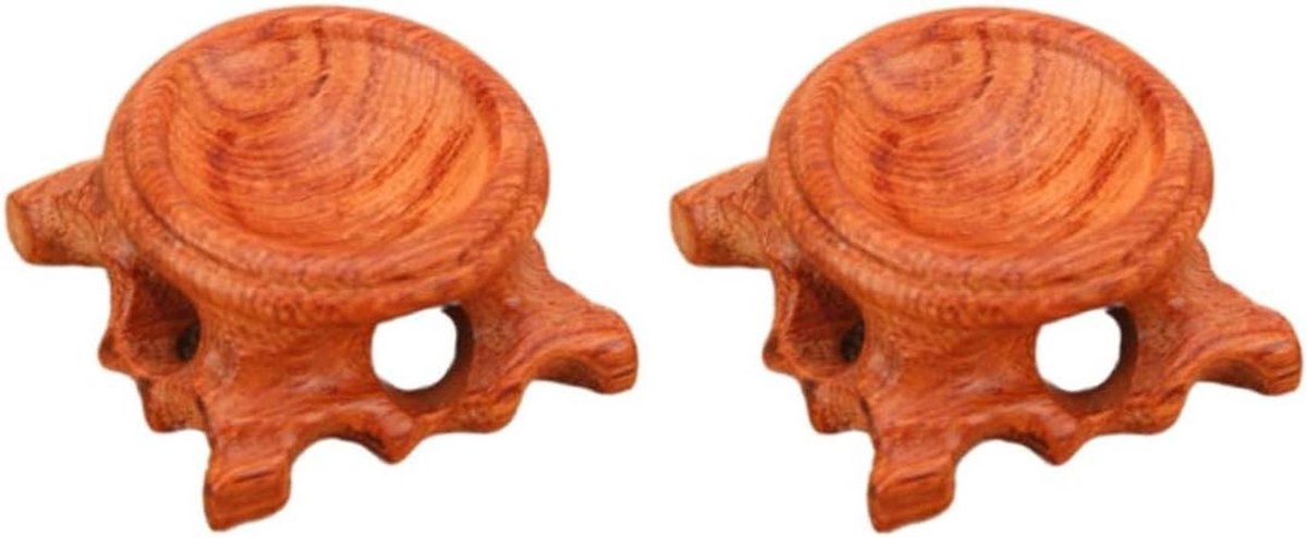 Display standaard - Bal houder - Decoratief object - Massief hout - 3 cm - Bruin