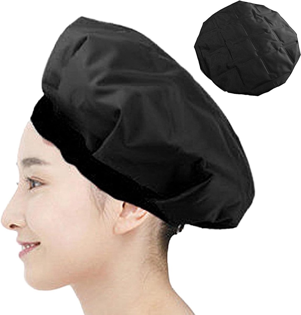 Draadloze Gel Haarhoed - Thermale Steamer Cap - Haar Conditioneren - Magnetronbestendig Ontwerp - 95 x 195 x 95 cm