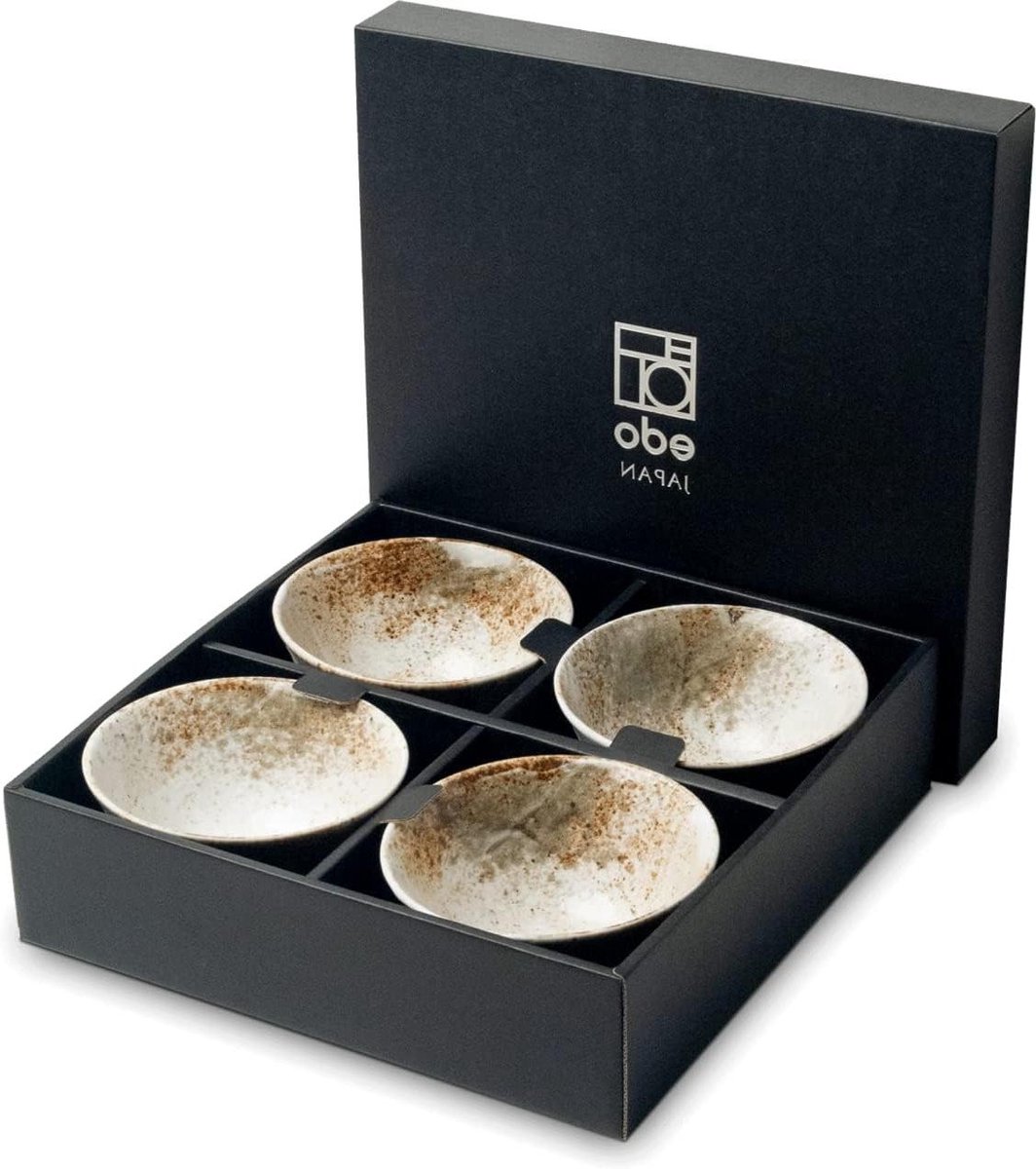 Kommenset - Servies set - Keuken gebruik - Vriezer vaatwasser - 4 stuks 13cm - Beige bruin