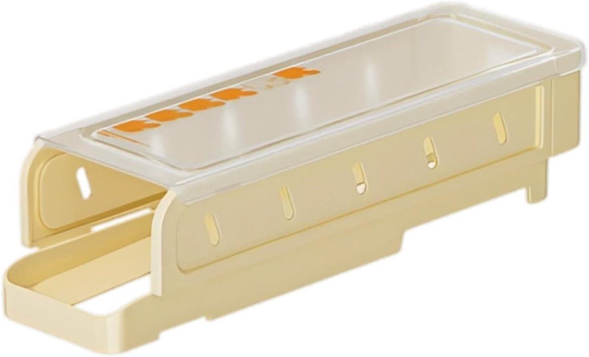 Eiercontainer Koelkast - Eierrek Rolbaar - Ruimte Besparen - Automatisch Oprolbaar - 28.5 cm - Transparant