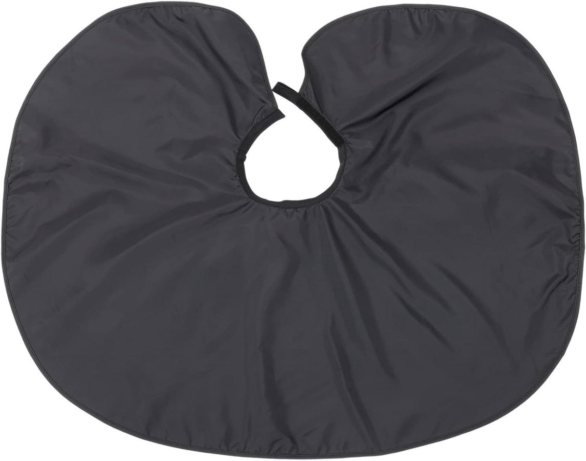 Kappersschort Kort - Haarstyling Cape - Haar Knippen - Gladde Huid - 88 x 74 cm - Zwart