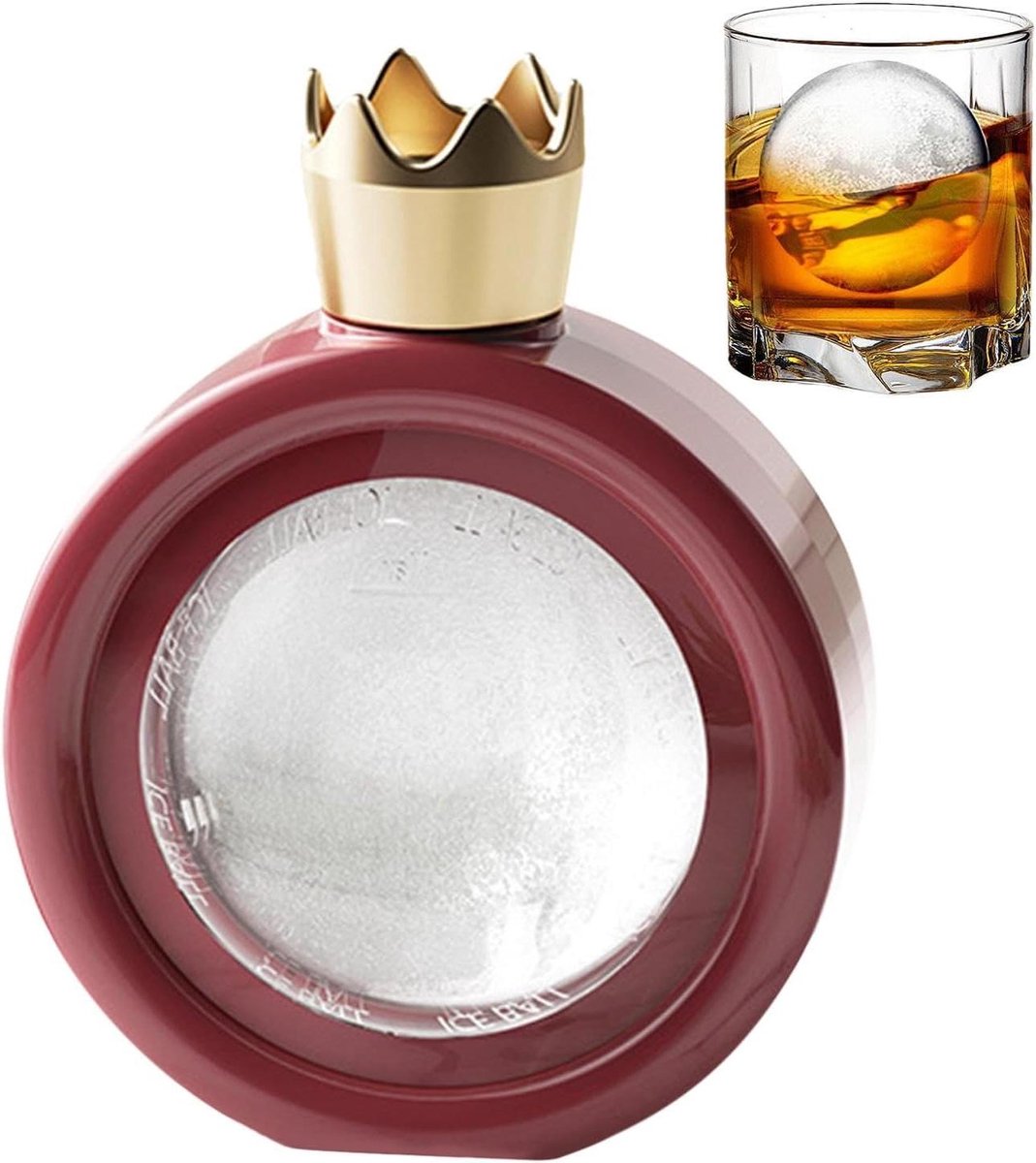 IJsvorm Rond - Ijsballen Maker - Dranken Koelen - Langzaam Smeltend - 5 cm Doorsnee - Roze