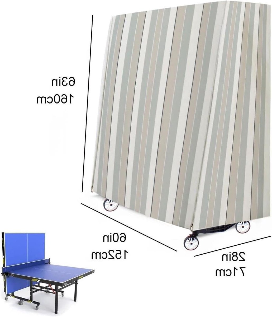 Tafeltennis Tafelkleed - Ping Pong Hoes - Tafel Beschermen - Waterdicht Heavy Duty - 71x152x160cm - Gestreept