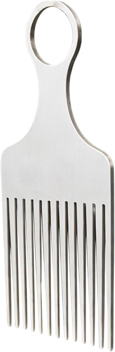Metalen Haar Plectrum - Styling Kam - Haar Styling - Antislip Handvat - 14 x 62 cm - Aluminium