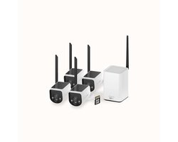 Swann MaxRanger4K™ – Buitencamera’s – 4 Pack met Hub – 4K Ultra HD resolutie – Geïntegreerd Zonnepaneel – Nachtzicht – Tweeweg Audio – Geen Abonnementskosten – 250 Meter Draadloos Bereik
