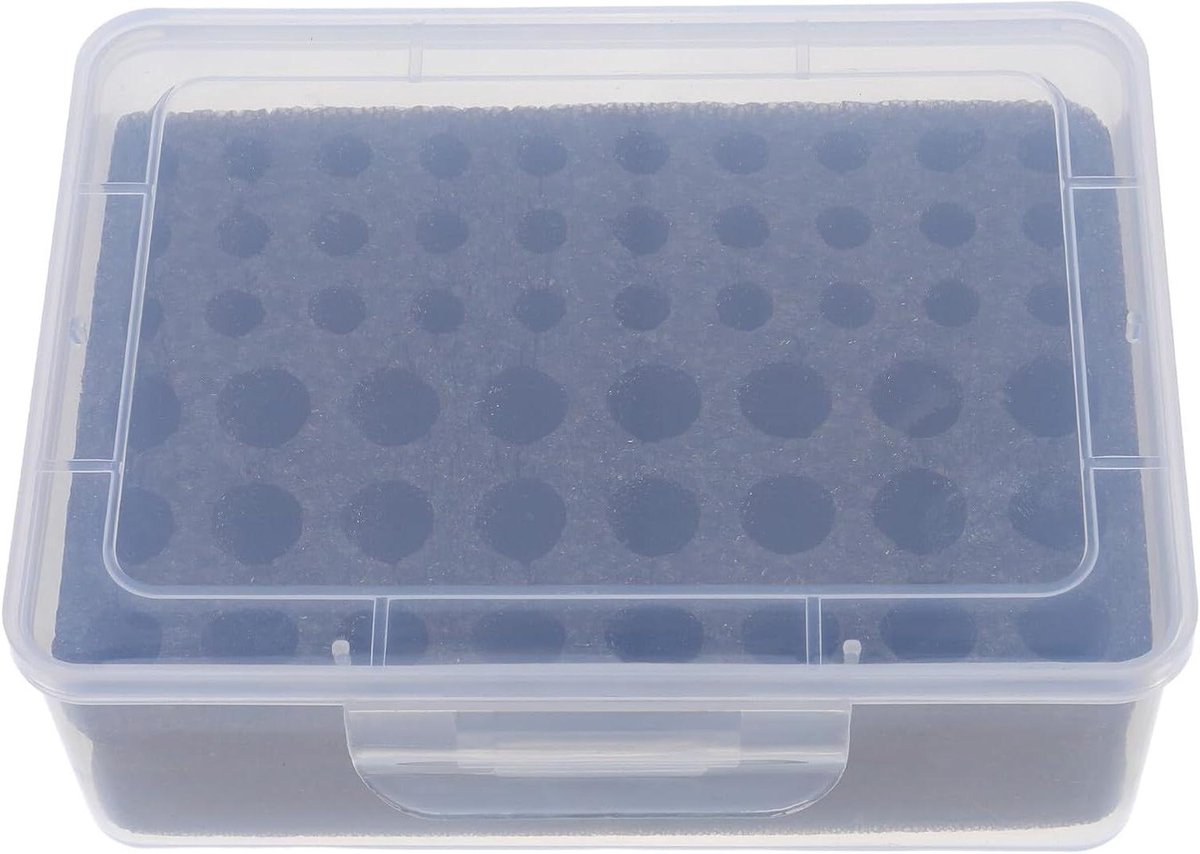 Batterij Opbergdoos - Batterijhouder Container - Huishoudelijke Opslag - Transparant Ontwerp - 16.5 cm - Transparant