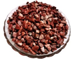 Decoratieve steen voor aquarium, glazen zand, 500 g, bodem voor vistank, decoratief zand voor landschapsarchitectuur, steen voor aquarium, water, schildpaddecoratie (5-8 mm, rood zand)
