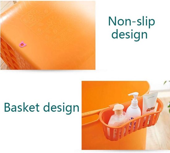 Portable Bathtub Adult Folding Bathtub, adult bath tub, children's bathtub, household thick tub, baby swimming pool (87×52×62 cm) — afbeelding 4