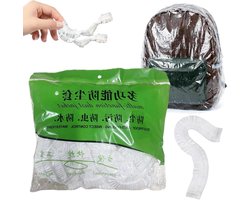 Waterdichte Regenhoes | 50 Stuks Transparante Stofdichte Beschermhoes | Backpacking Regenhoes | voor School, Kantoorwerk, Stedelijk Woon-Werkverkeer, Outdoor, Hiken, Kamperen, Reizen, Trekking