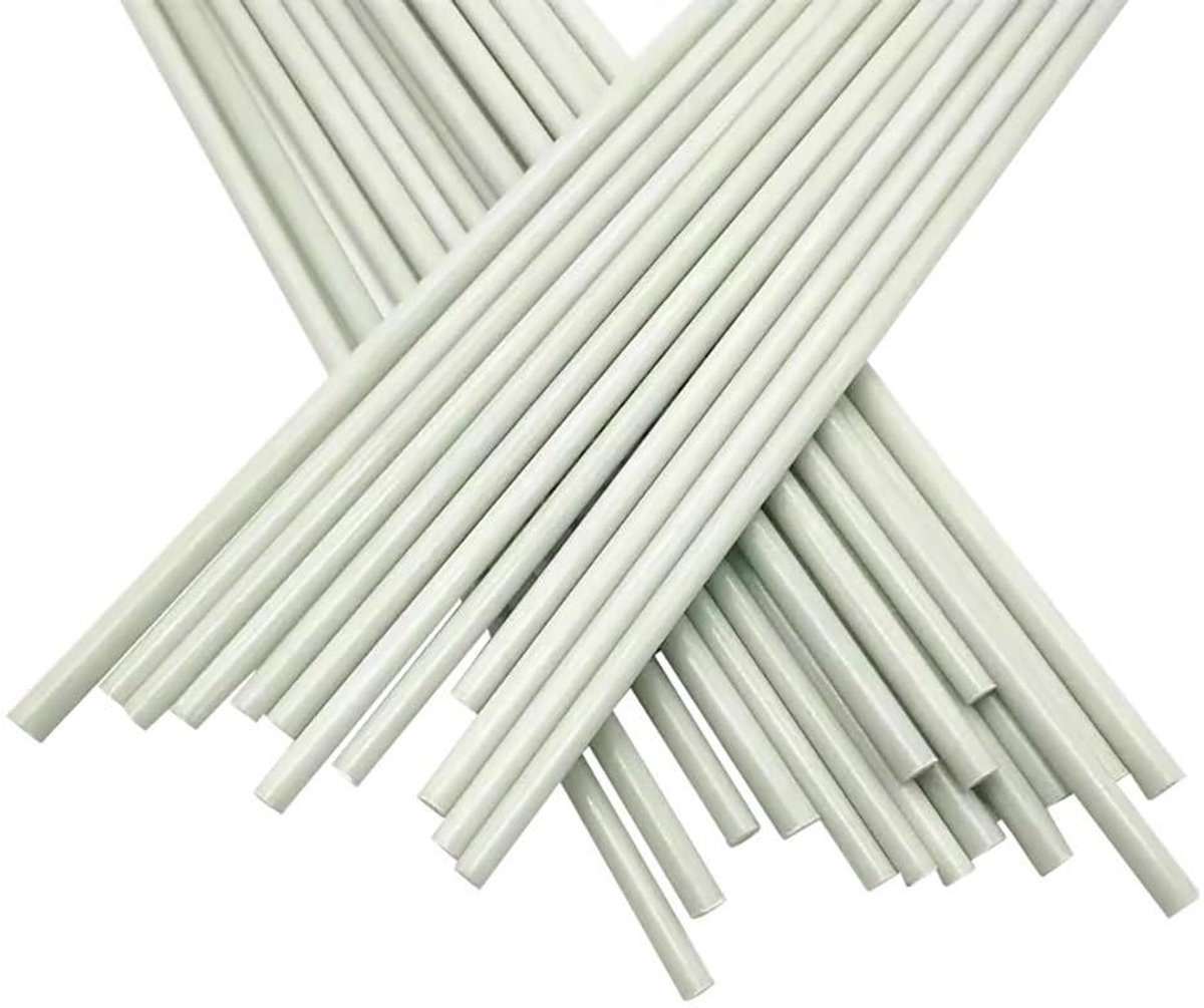 Glasvezelstangen - Stevige staven - Doe-het-zelf projecten - Hoge sterkte - 20 stuks 500mm - Wit