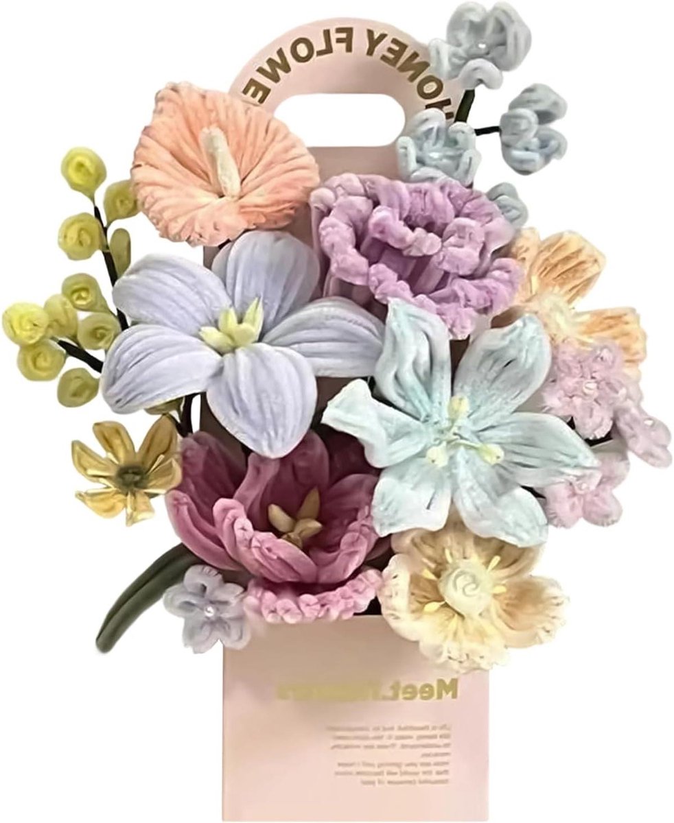 Knutselpakket Bloemen - Chenille Stelen - Decoratie Maken - Handgemaakte Creaties - 20 cm 