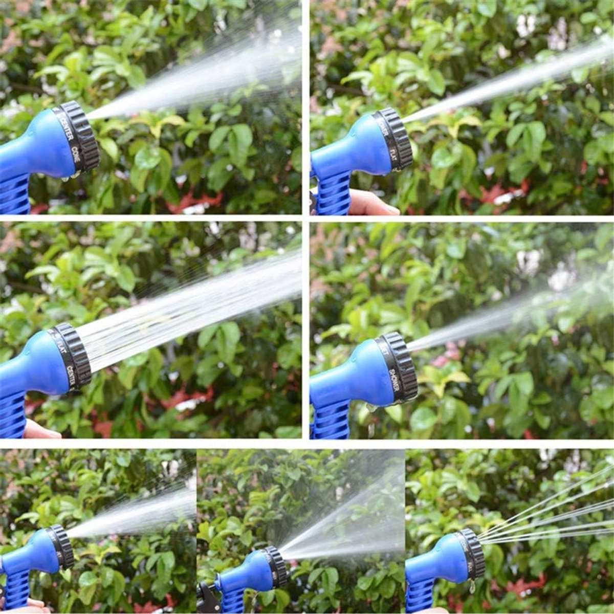 Garden Hose Water Hose Extendable 25-200 m Flexible Magic Garden Hoses with 7 Functions Blue 175 ft – foto 3
