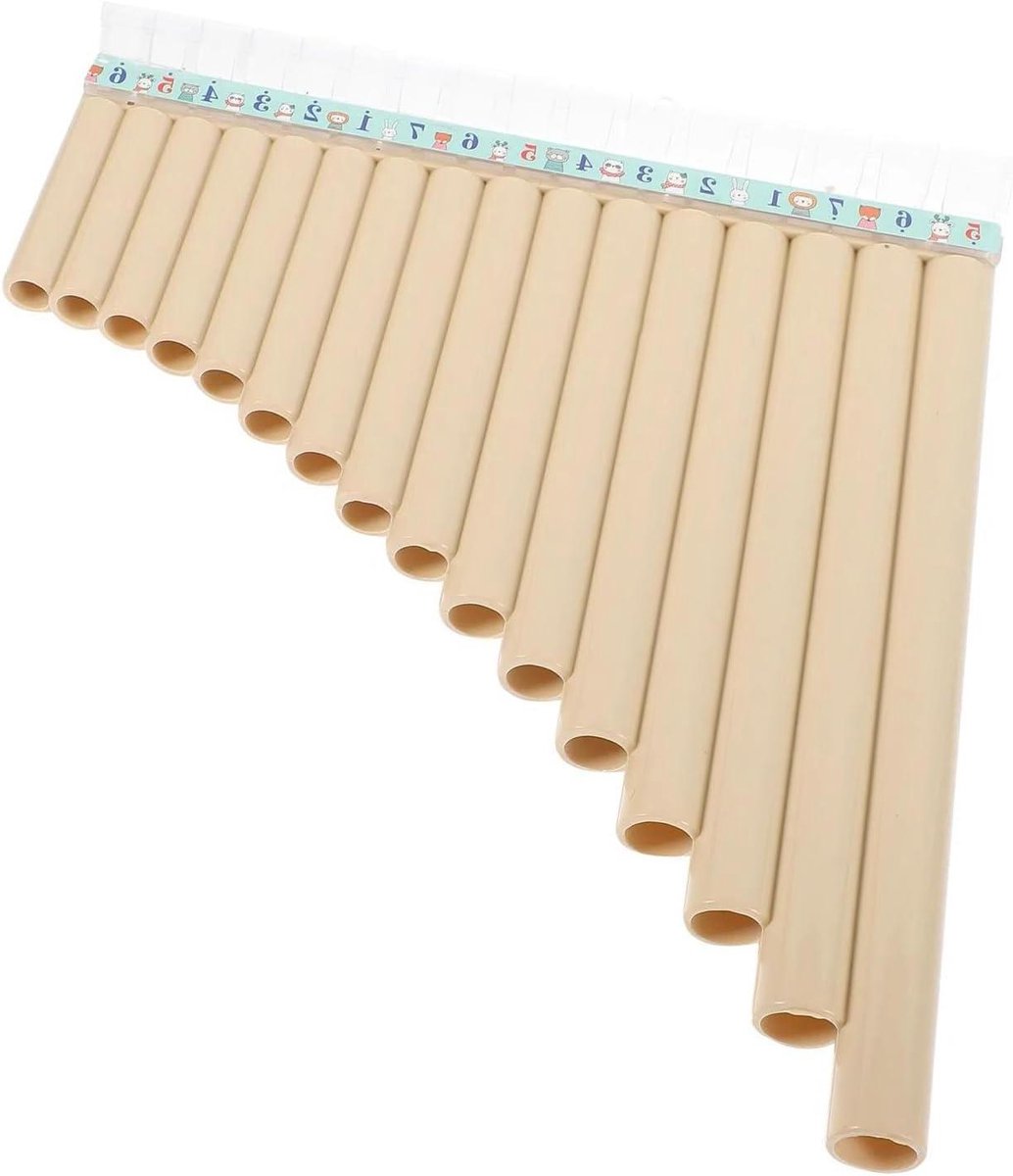 Panfluit - Muziek Instrument - Muziek Maken - ABS Hars Materiaal - 27 x 23 x 2 cm - Wit
