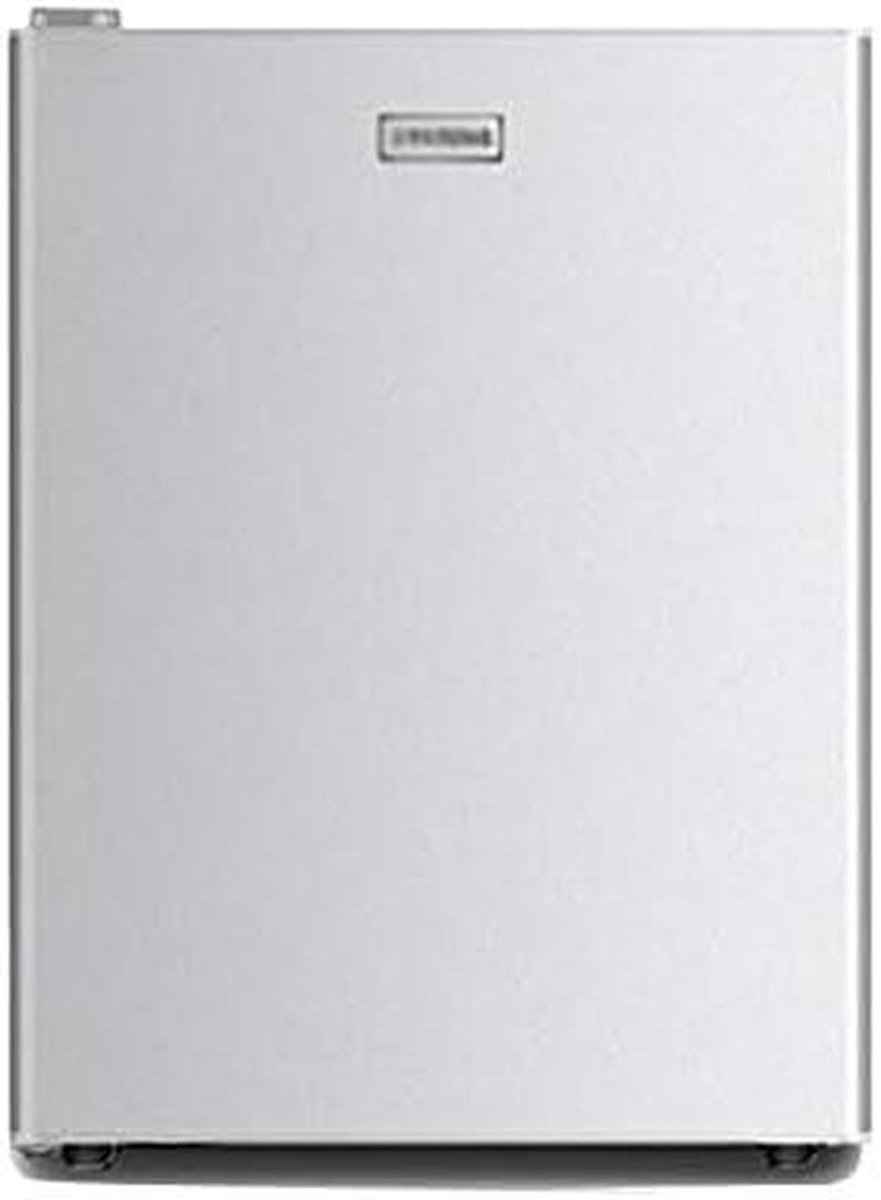 Minikoelkast Dubbel Deurs Kleine Koelkast Vriesvak Dranken Koelen Stille Werking 74 cm Hoog Geborsteld Zilver