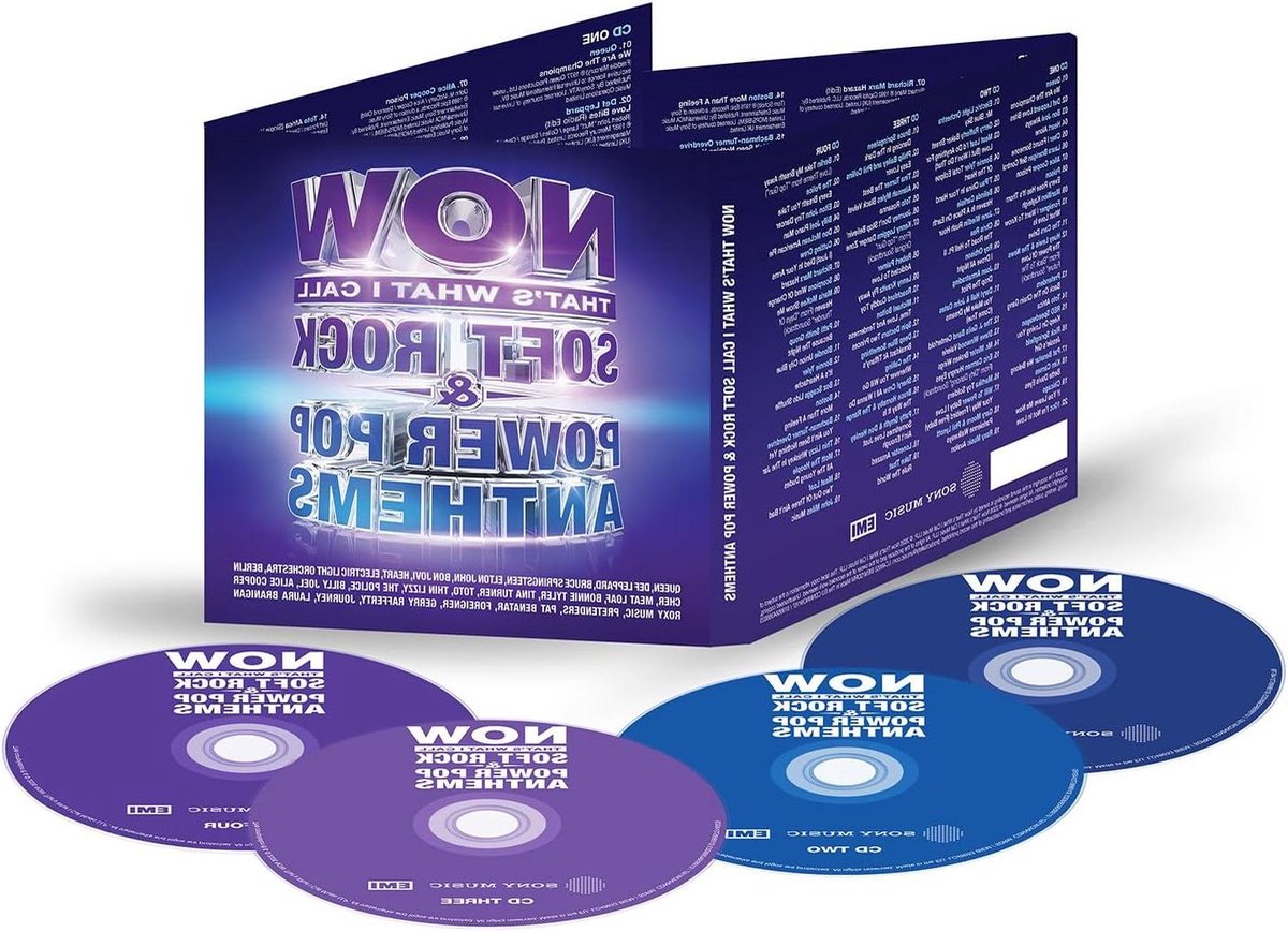 Soft Rock Power Pop - Ballads Pop - Muziek Luisteren - Iconische Nummers - 4 Discs - Blauw Vinyl