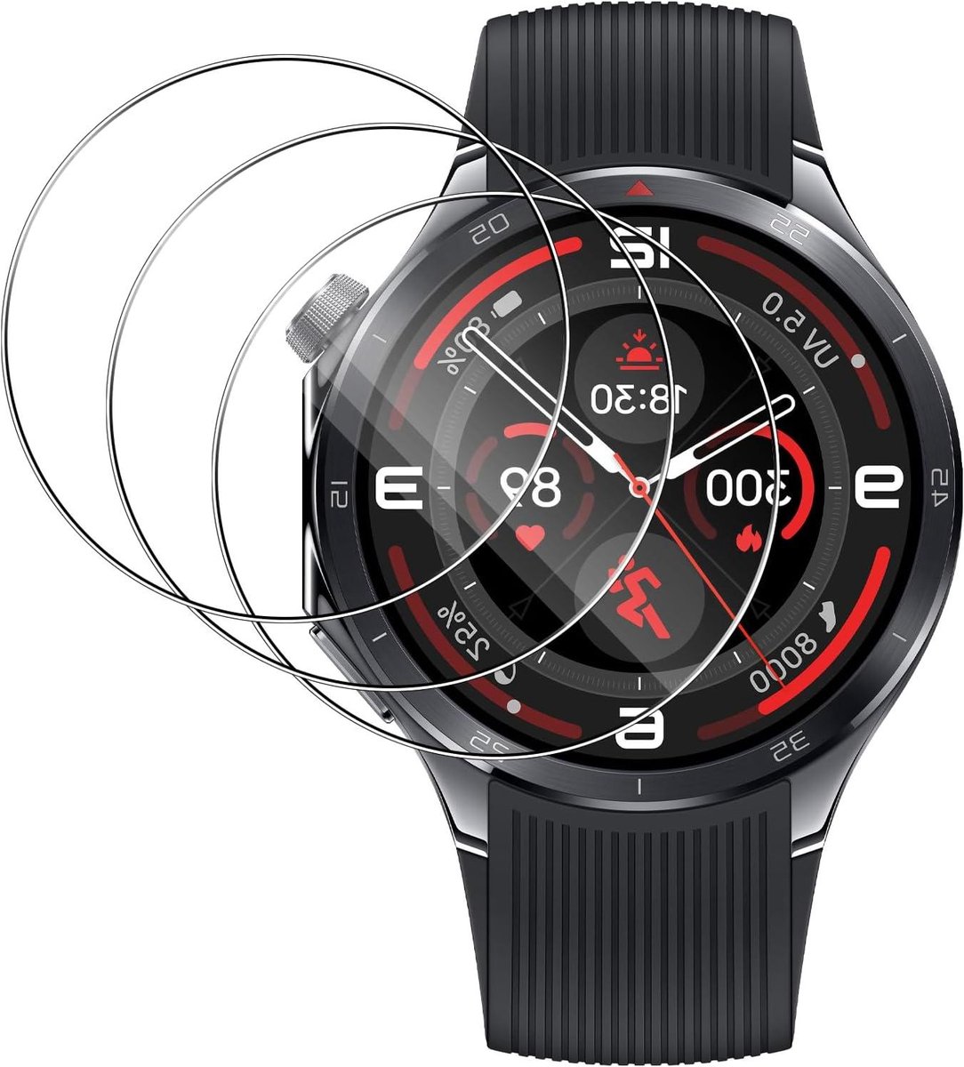 Gehard Glas - Displaybescherming - Horloge Beschermen - 9H Krasbestendig - 3 Stuks - Transparant