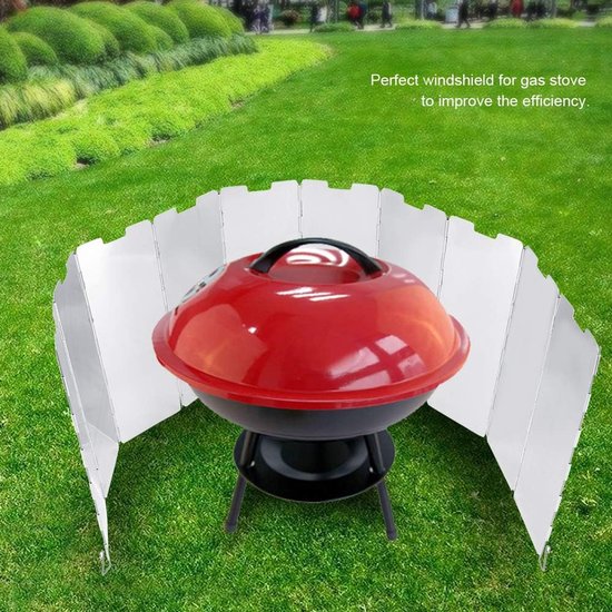 Opvouwbare Branderruit - Kooktoestel Accessoire - Buiten Koken - Duurzaam Aluminium - 10 Stuks - Zilverkleurig — afbeelding 3