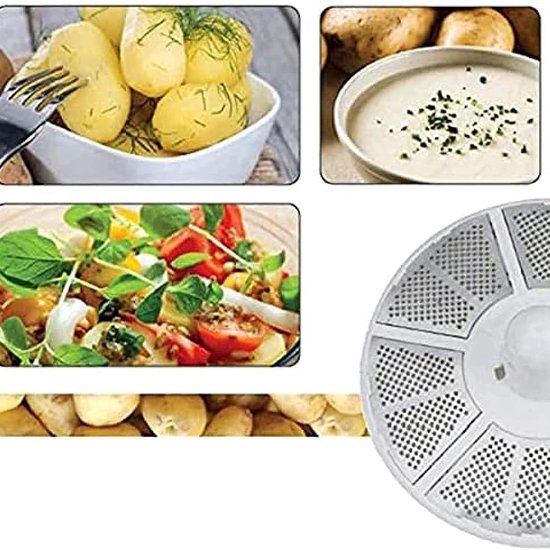 Aardappelschilmachine Elektrisch - Automatische Schillen - Grote Hoeveelheden Schillen - Eén Knop Bediening - 1kg Capaciteit - Wit — afbeelding 3