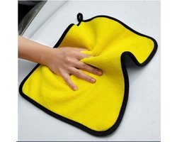 Microvezel Doeken - Auto Poetsdoeken - Auto Reinigen - Streeploos Drogen - 30x60cm Set 2 - Geel
