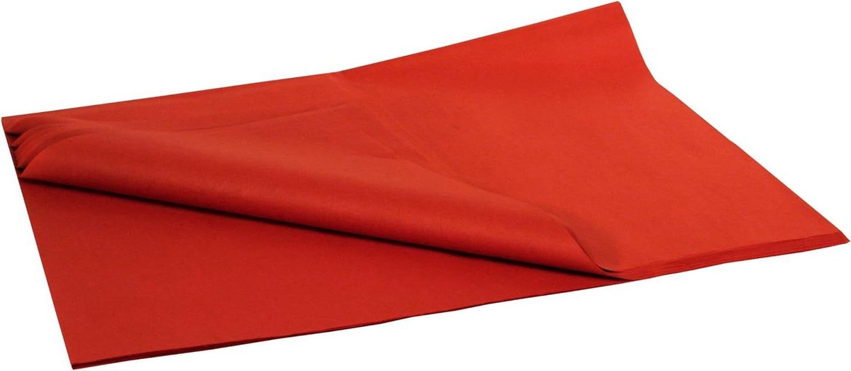 Papieren zakdoekjes - Cadeaupapier vellen - Geschenken Versieren - Vrolijke Kleur - 48 vellen - Diep Scharlaken