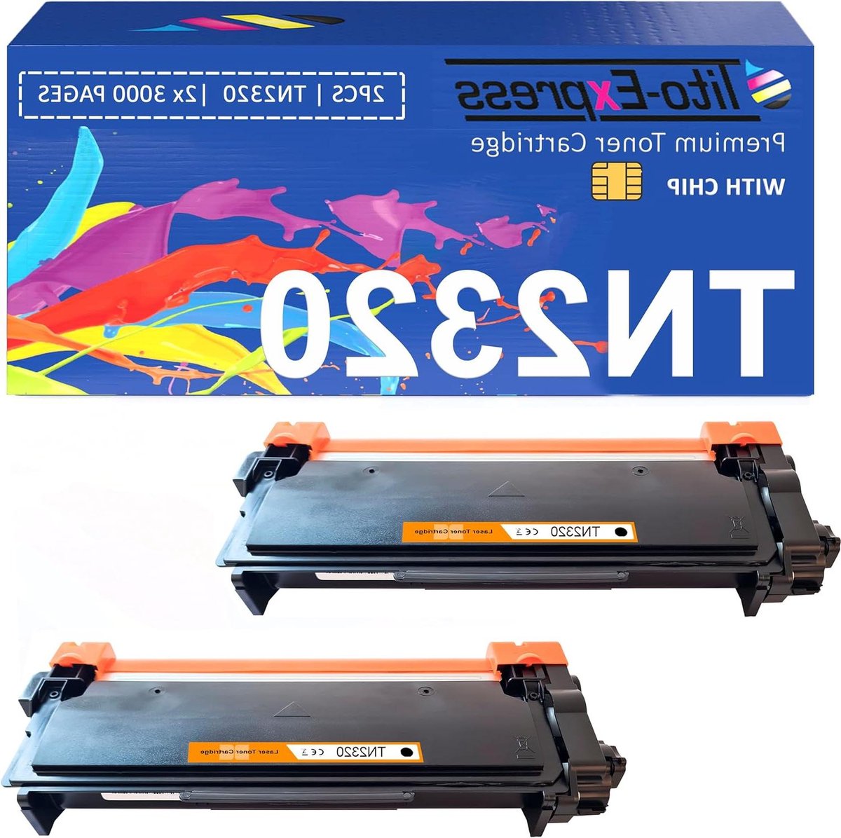 Toner Cartridges - Zwart Printen - Documenten Afdrukken - Hoge Capaciteit - 2-Pack - Zwart
